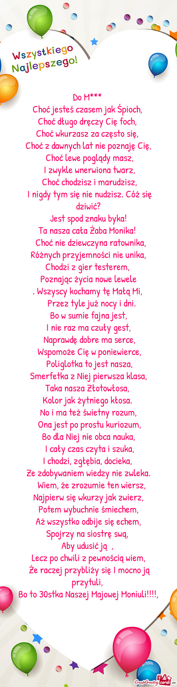 Choć jesteś czasem jak Śpioch