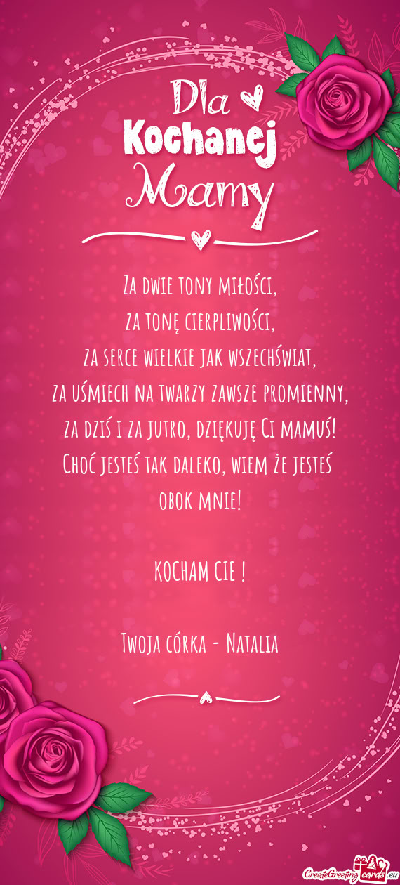Choć jesteś tak daleko, wiem że jesteś