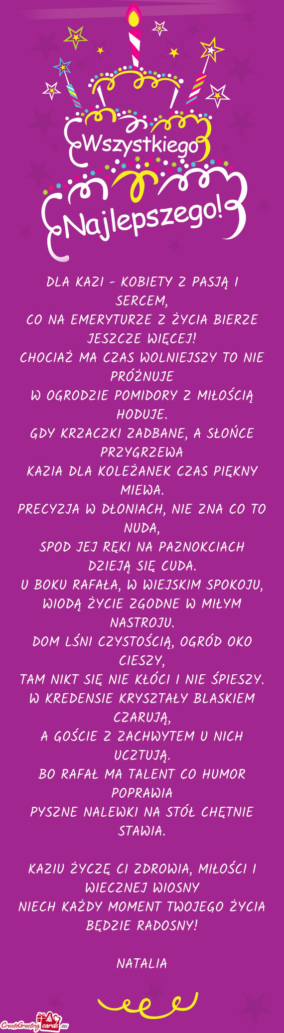 CHOCIAŻ MA CZAS WOLNIEJSZY TO NIE PRÓŻNUJE
