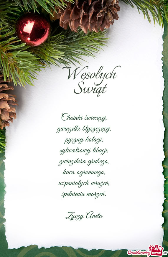 Choinki świecącej,  gwiazdki błyszczącej,  pysznej kolacji,  sylwestrowej