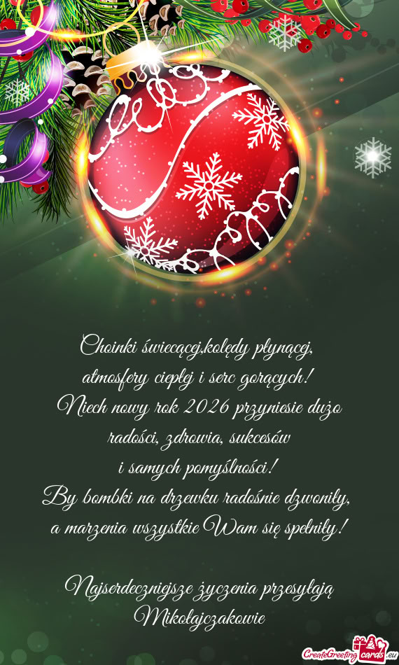 Choinki świecącej,kolędy płynącej