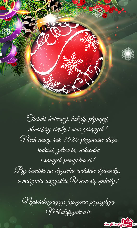 Choinki świecącej, kolędy płynącej