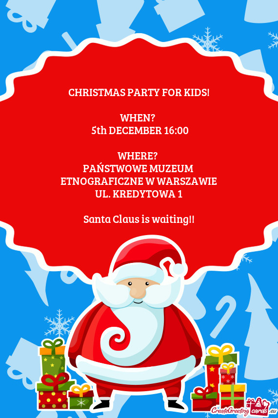 CHRISTMAS PARTY FOR KIDS