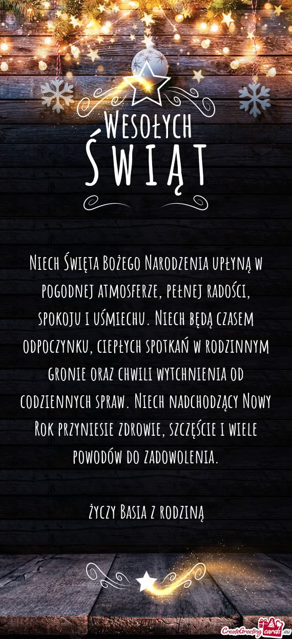 Chu. Niech będą czasem odpoczynku, ciepłych spotkań w rodzinnym gronie oraz chwili wytchnienia o