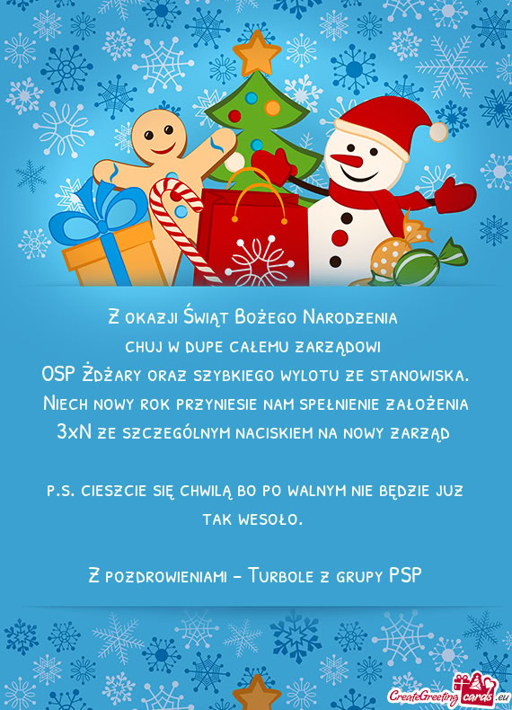 Chuj w dupe całemu zarządowi