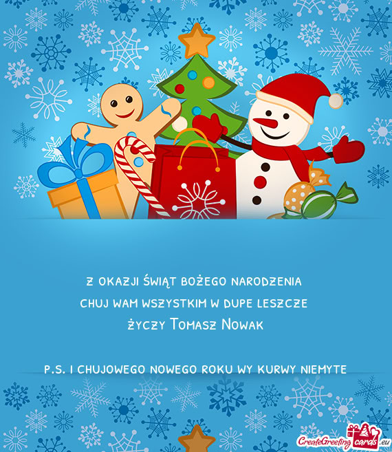 Chuj wam wszystkim w dupe leszcze