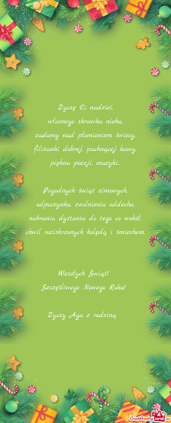 Chwil roziskrzonych kolędą i śmiechem