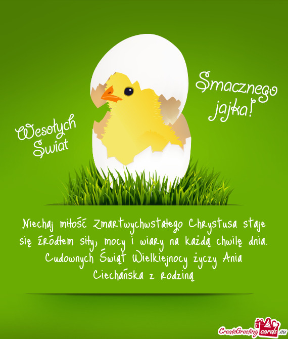 Chwilę dnia. Cudownych Świąt Wielkiejnocy Ania Ciechańska z rodziną