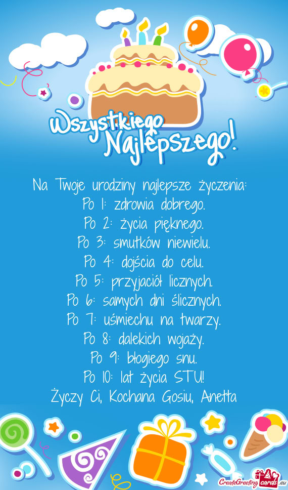 Ci, Kochana Gosiu, Anetta