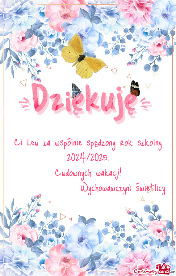 Ci Leu za wspólnie spędzony rok szkolny 2024/2025