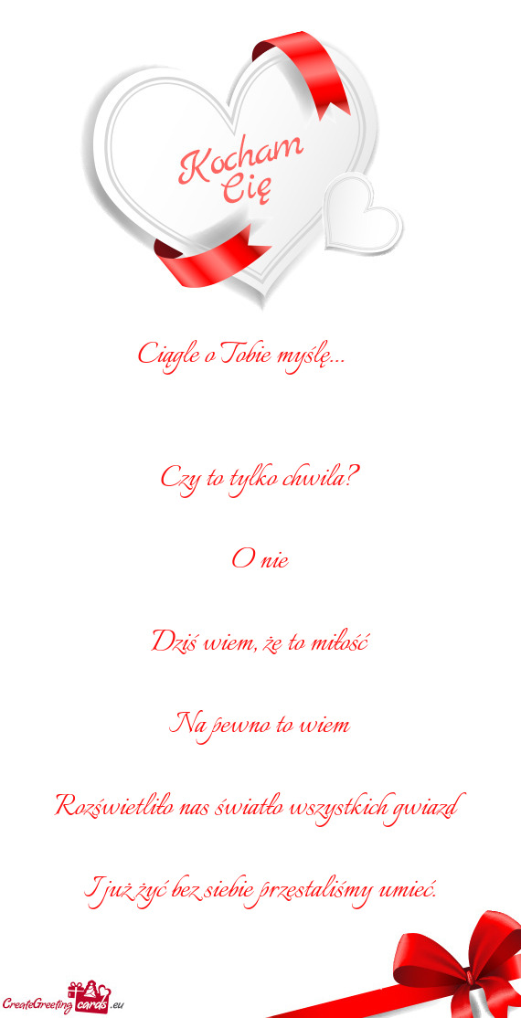 Ciągle o Tobie myślę...❣️❣️❣️