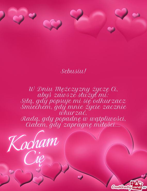 Ciałem, gdy zapragnę miłości