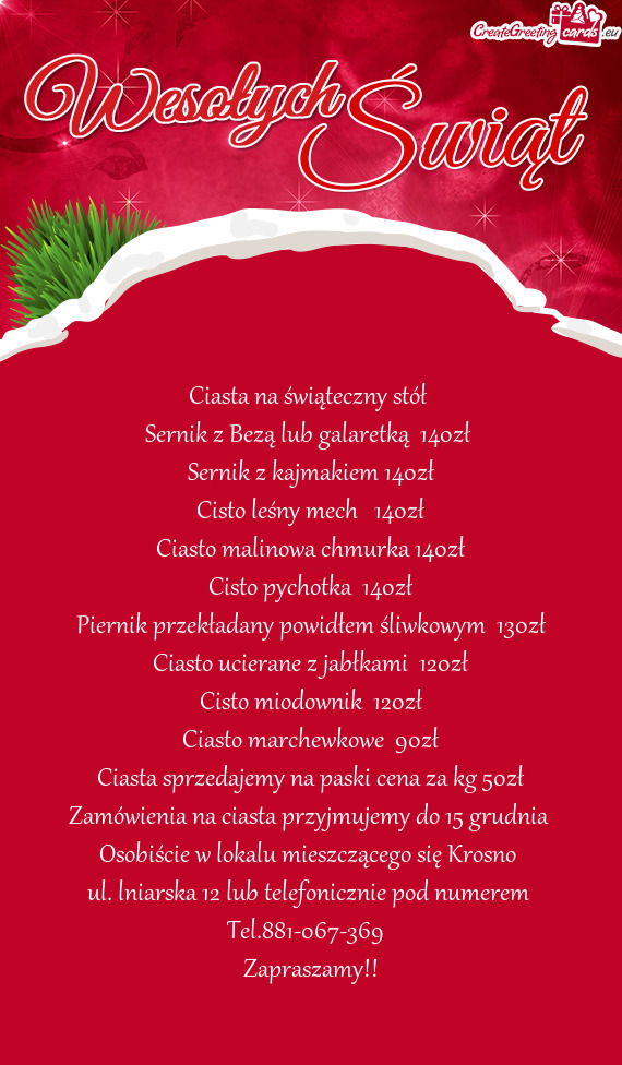 Ciasta na świąteczny stół