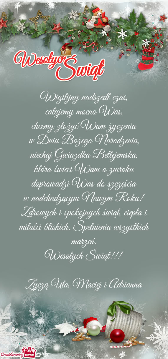 Ciepła i miłości bliskich