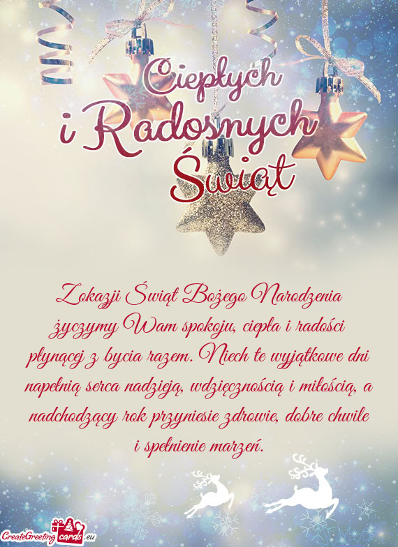 Ciepła i radości płynącej z bycia razem