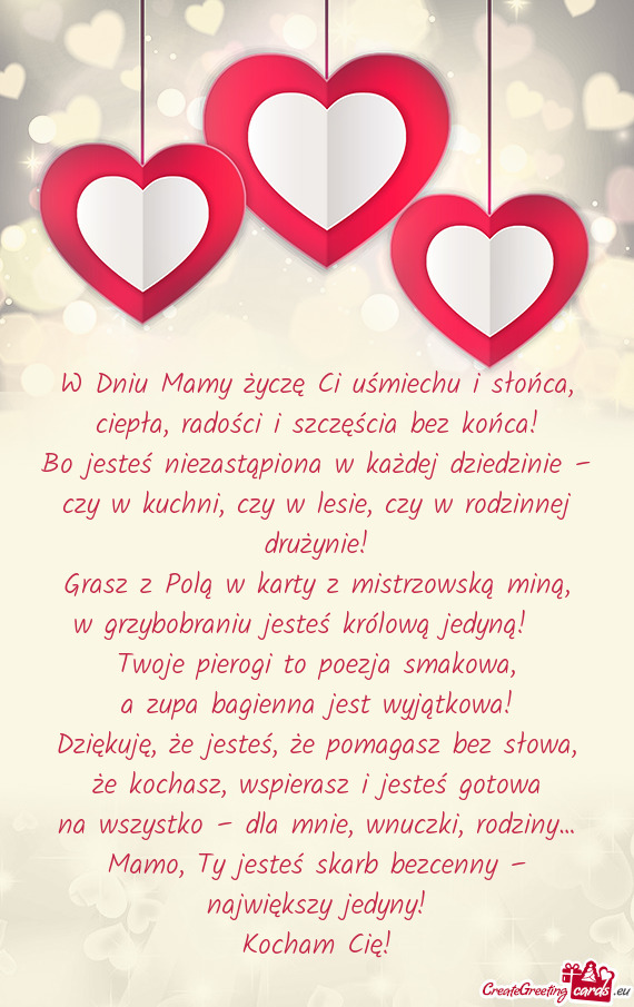 Ciepła, radości i szczęścia bez końca