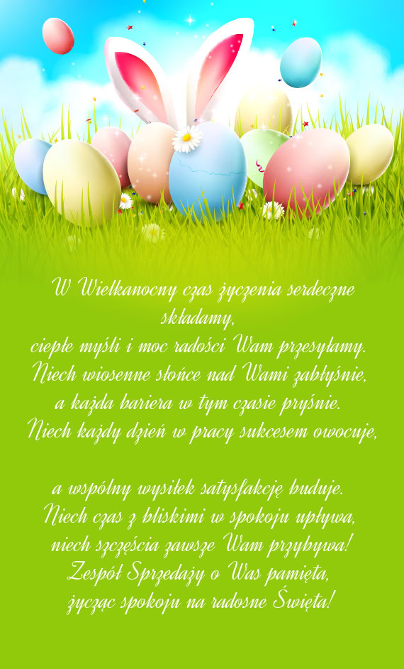 Ciepłe myśli i moc radości Wam przesyłamy