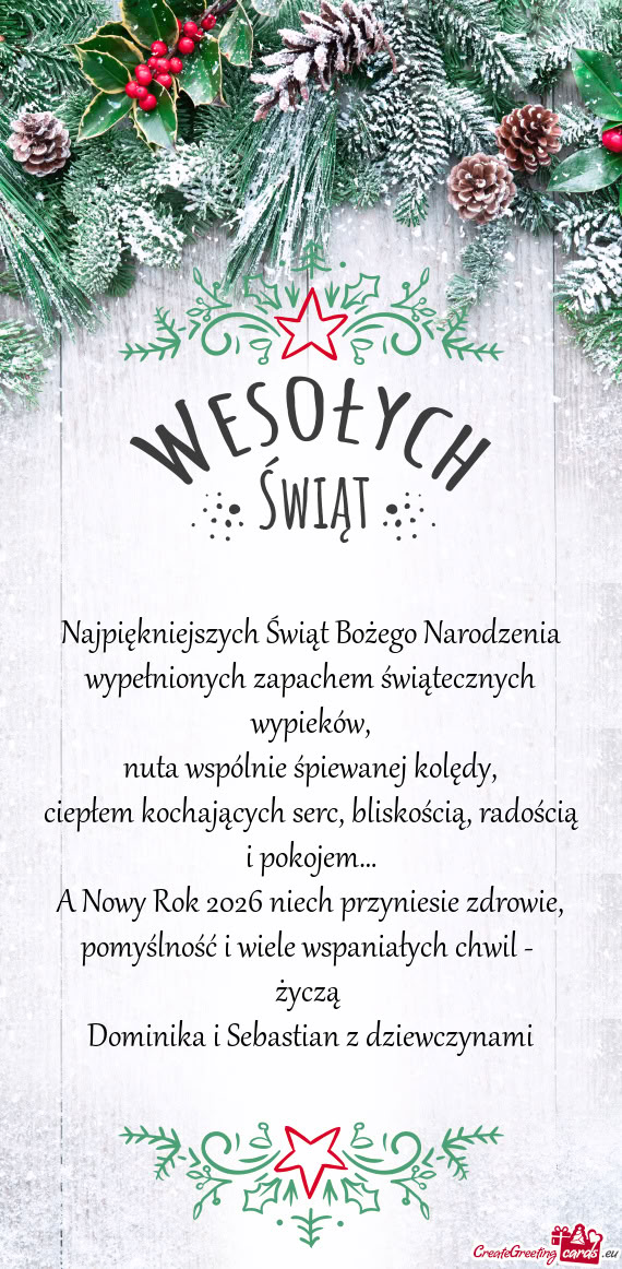 Ciepłem kochających serc, bliskością, radością i pokojem…