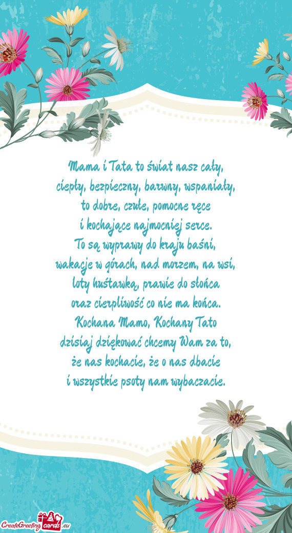 Ciepły, bezpieczny, barwny, wspaniały