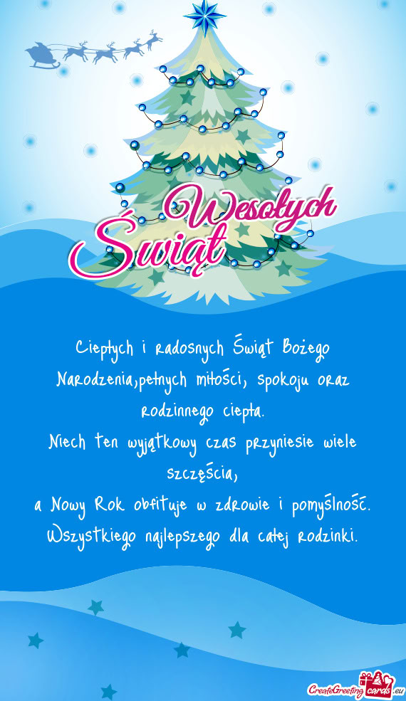 Ciepłych i radosnych Świąt Bożego Narodzenia,pełnych miłości, spokoju oraz rodzinnego ciepła