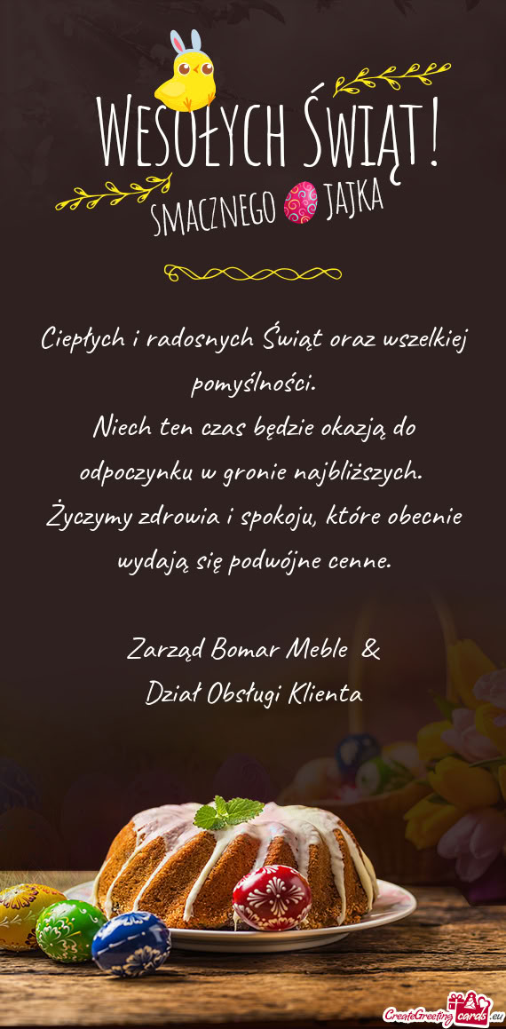 Ciepłych i radosnych Świąt oraz wszelkiej pomyślności