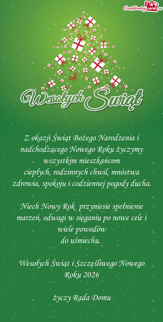 Ciepłych, rodzinnych chwil, mnóstwa zdrowia, spokoju i codziennej pogody ducha