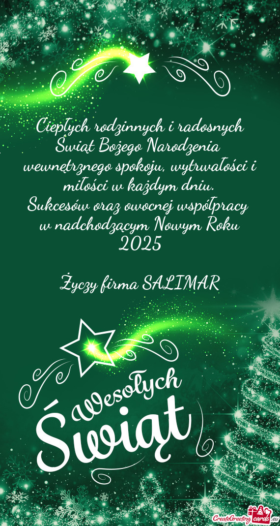 Ciepłych rodzinnych i radosnych Świąt Bożego Narodzenia