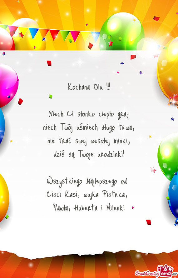 Cioci Kasi, wujka Piotrka