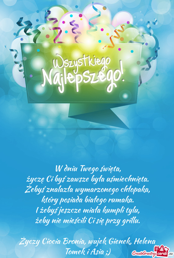 Ciocia Bronia, wujek Gienek, Helena Tomek i Asia ;)