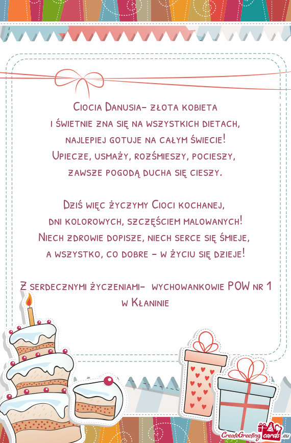 Ciocia Danusia- złota kobieta