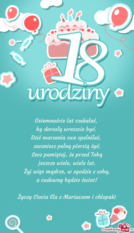 Ciocia Ela z Mariuszem i chlopaki