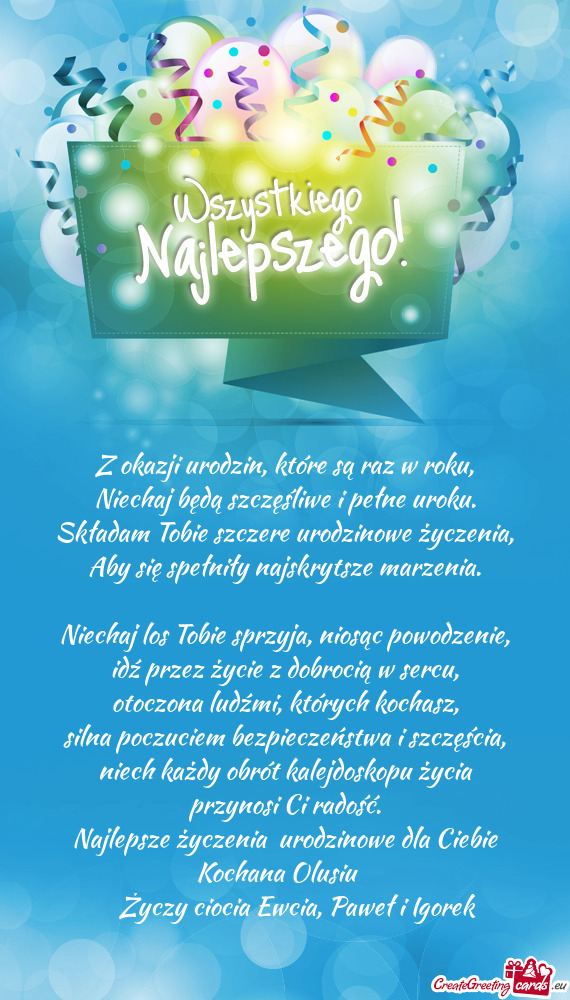 Ciocia Ewcia, Paweł i Igorek