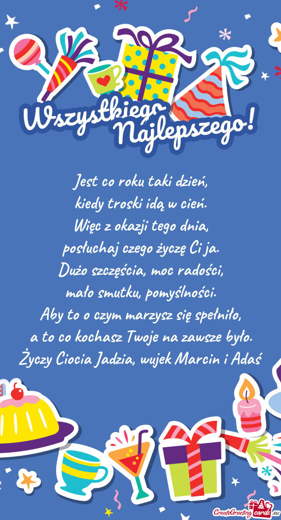 Ciocia Jadzia, wujek Marcin i Adaś
