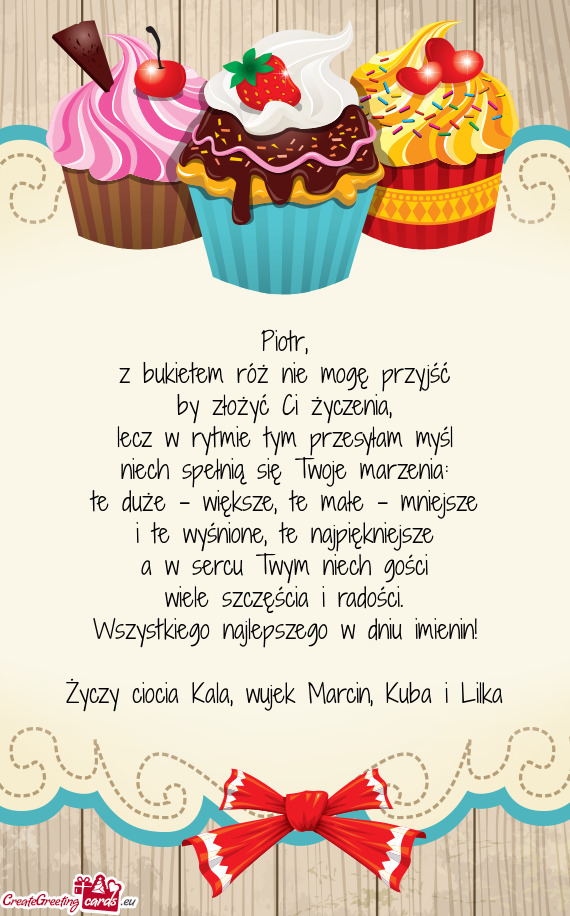 Ciocia Kala, wujek Marcin, Kuba i Lilka