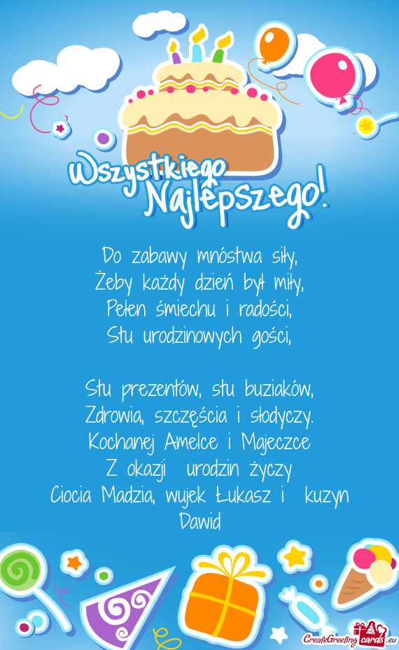 Ciocia Madzia, wujek Łukasz i kuzyn Dawid