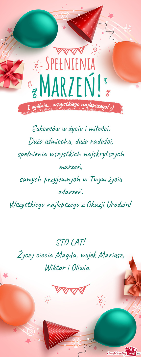 Ciocia Magda, wujek Mariusz, Wiktor i Oliwia 😘