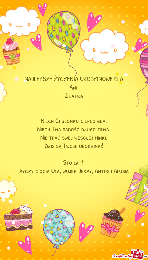 Ciocia Ola, wujek Jerzy, Antoś i Alusia