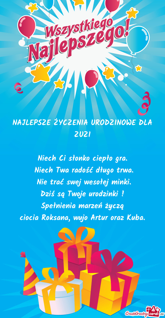 Ciocia Roksana, wujo Artur oraz Kuba