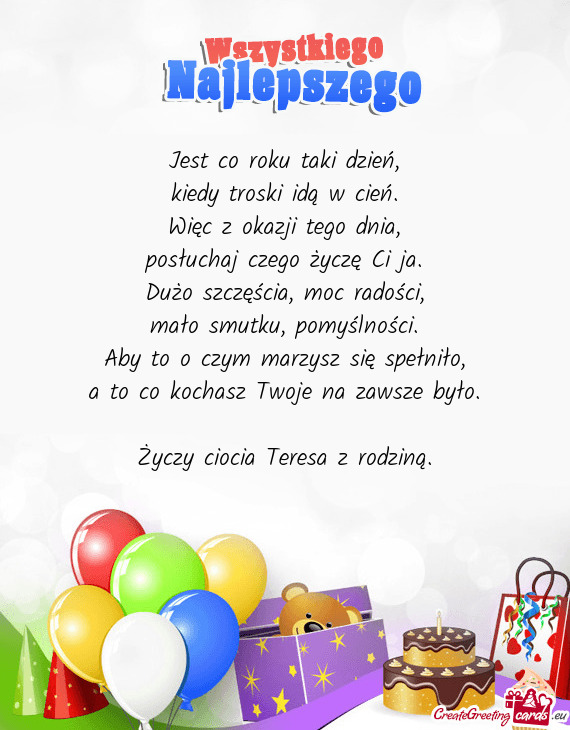 Ciocia Teresa z rodziną