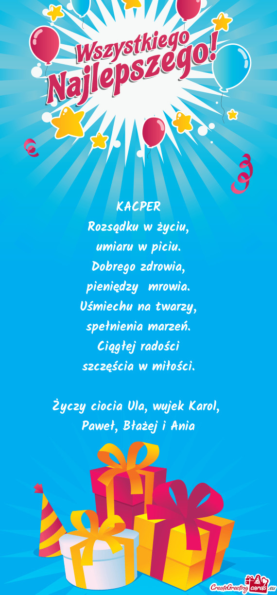 Ciocia Ula, wujek Karol