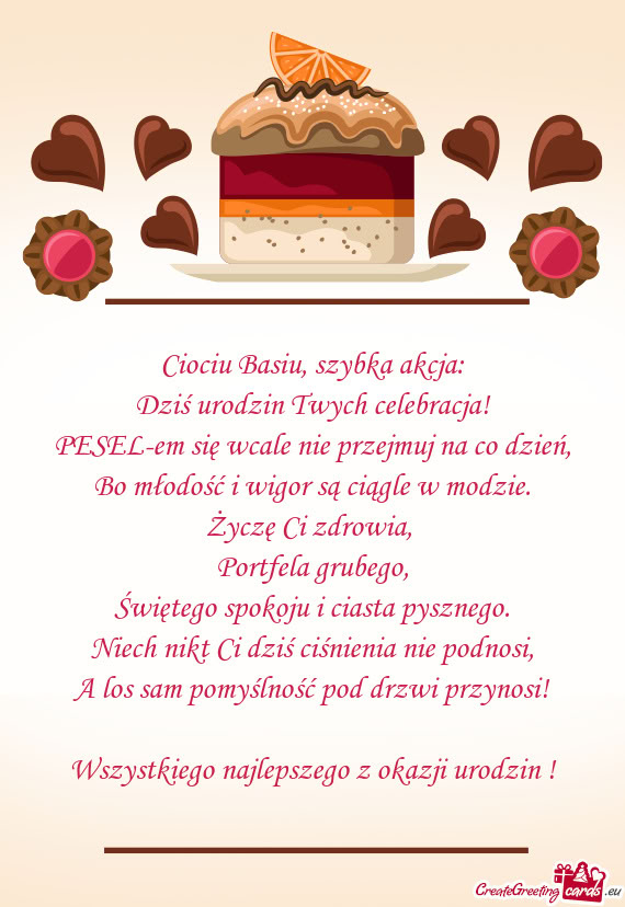 Ciociu Basiu, szybka akcja