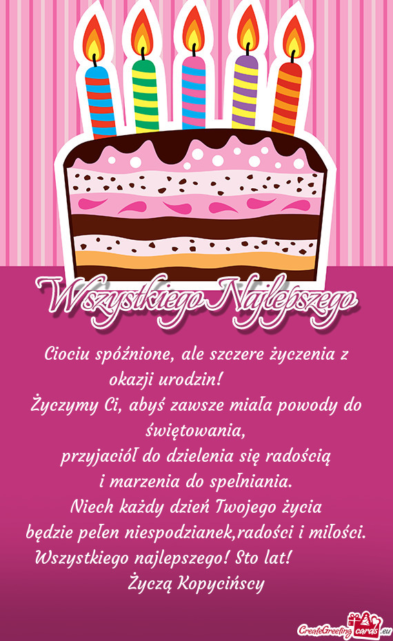 Ciociu spóźnione, ale szczere życzenia z okazji urodzin!😘❤️😘