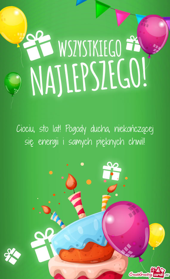 Ciociu, sto lat! Pogody ducha, niekończącej się energii i samych pięknych chwil