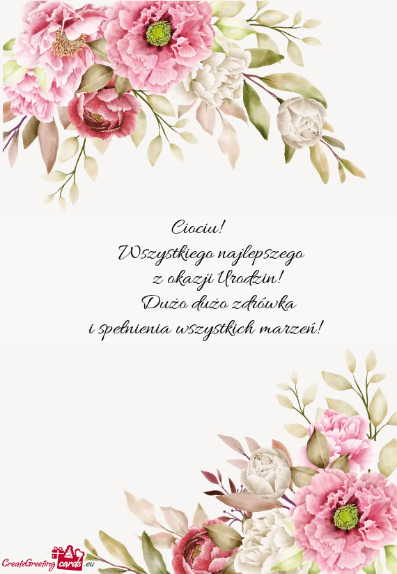 Ciociu!        Wszystkiego najlepszego           z okazji Urodzin!