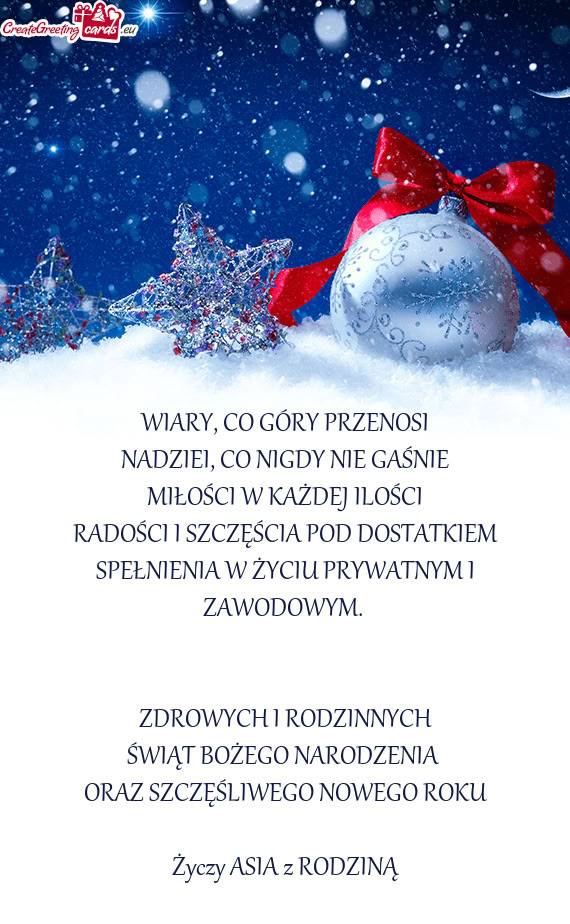 CO NIGDY NIE GAŚNIE MIŁOŚCI W KAŻDEJ ILOŚCI RADOŚCI I SZCZĘŚCIA POD DOSTATKIEM SPEŁNIEN