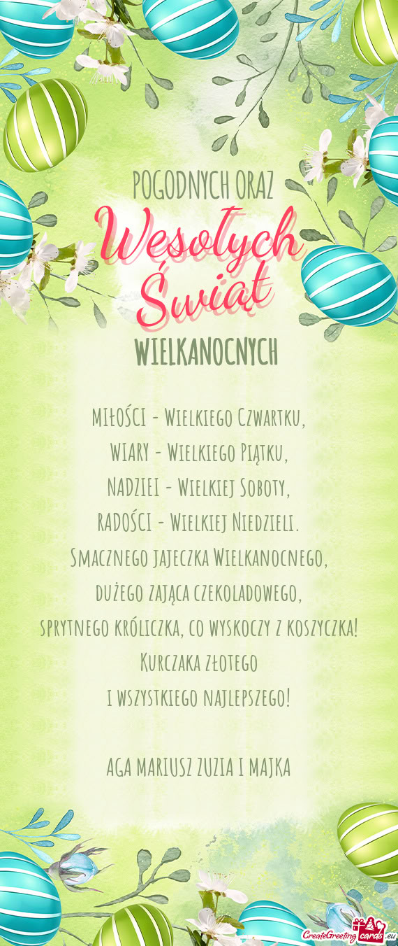 Co wyskoczy z koszyczka! Kurczaka złotego i wszystkiego najlepszego! AGA MARIUSZ ZUZIA I MAJK