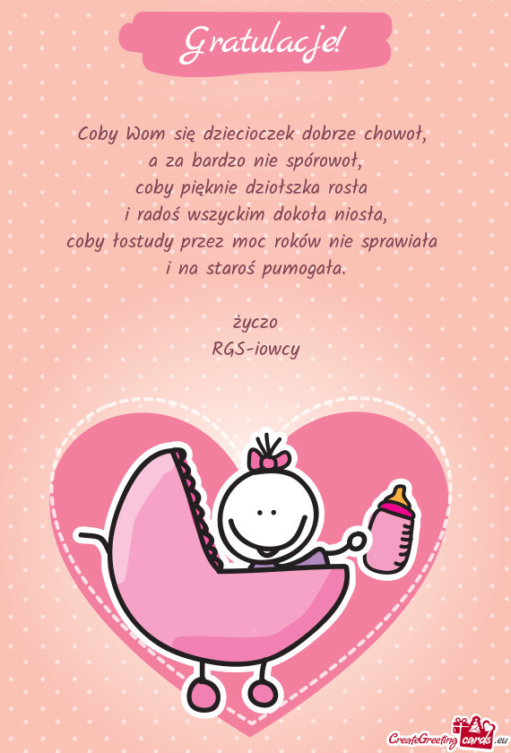 Coby pięknie dziołszka rosła