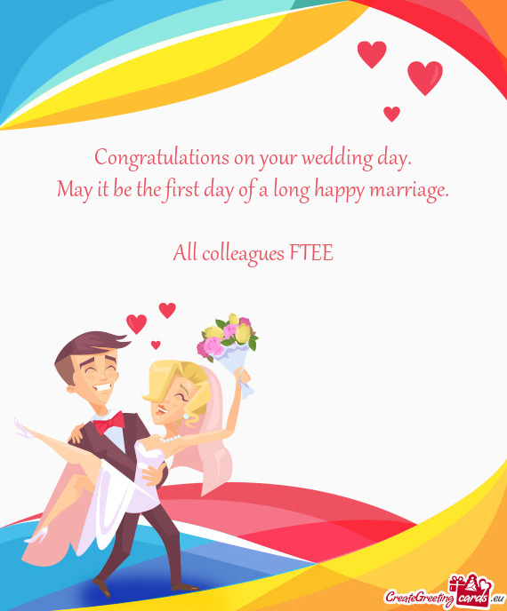 Congratulations on your wedding day