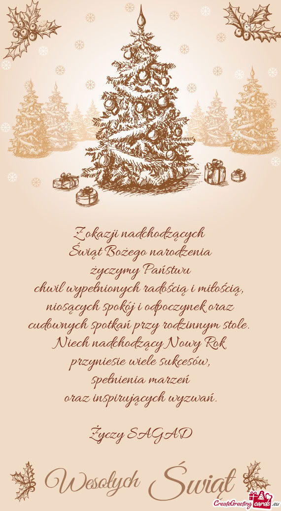 Cudownych spotkań przy rodzinnym stole