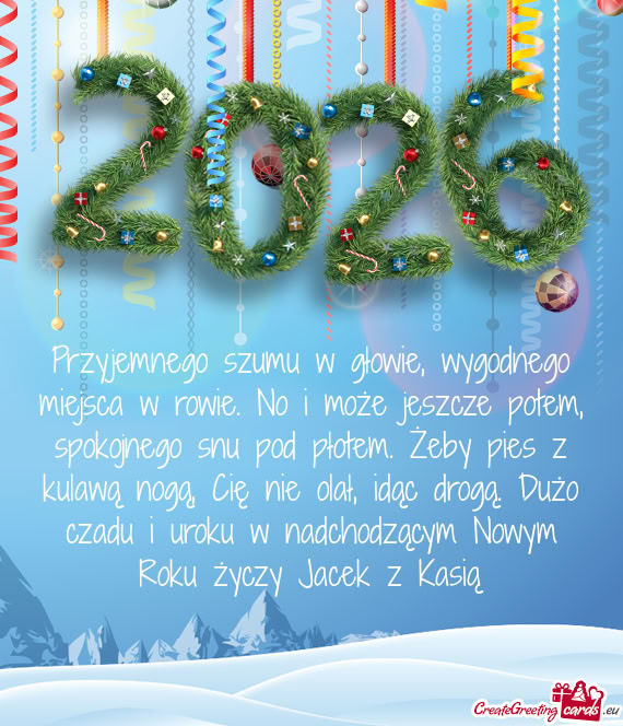 Cym Nowym Roku Jacek z Kasią